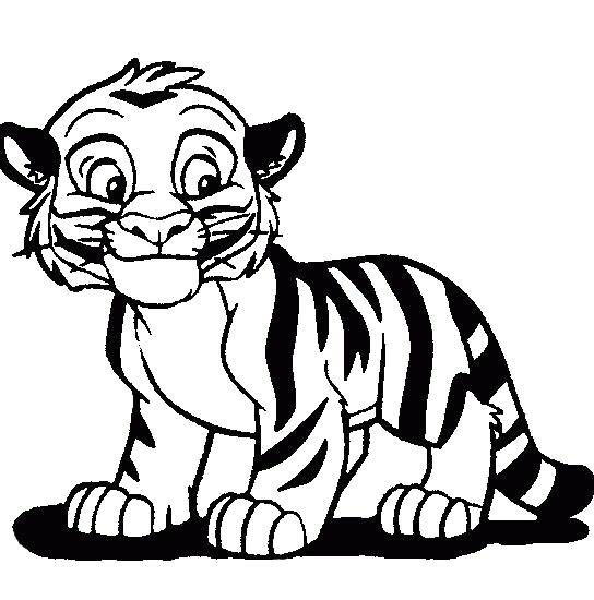 Раскраска Раскраска тигра распечатать. Дикие животные
