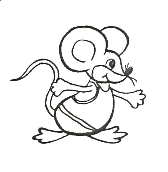 Раскраска Мышка полевая. Дикие животные
