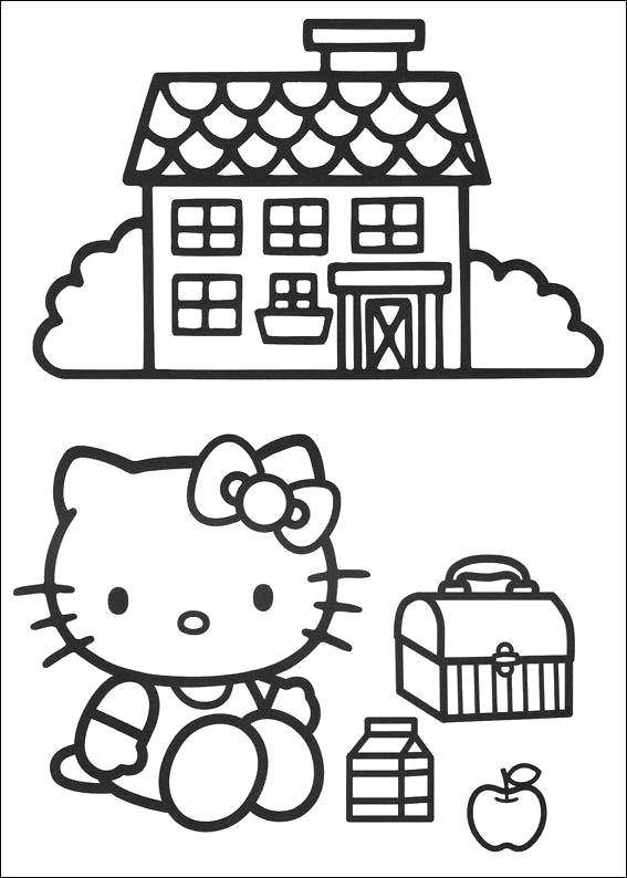 Название: Раскраска раскраски hello kitty. Категория: Домашние животные. Теги: кошка.
