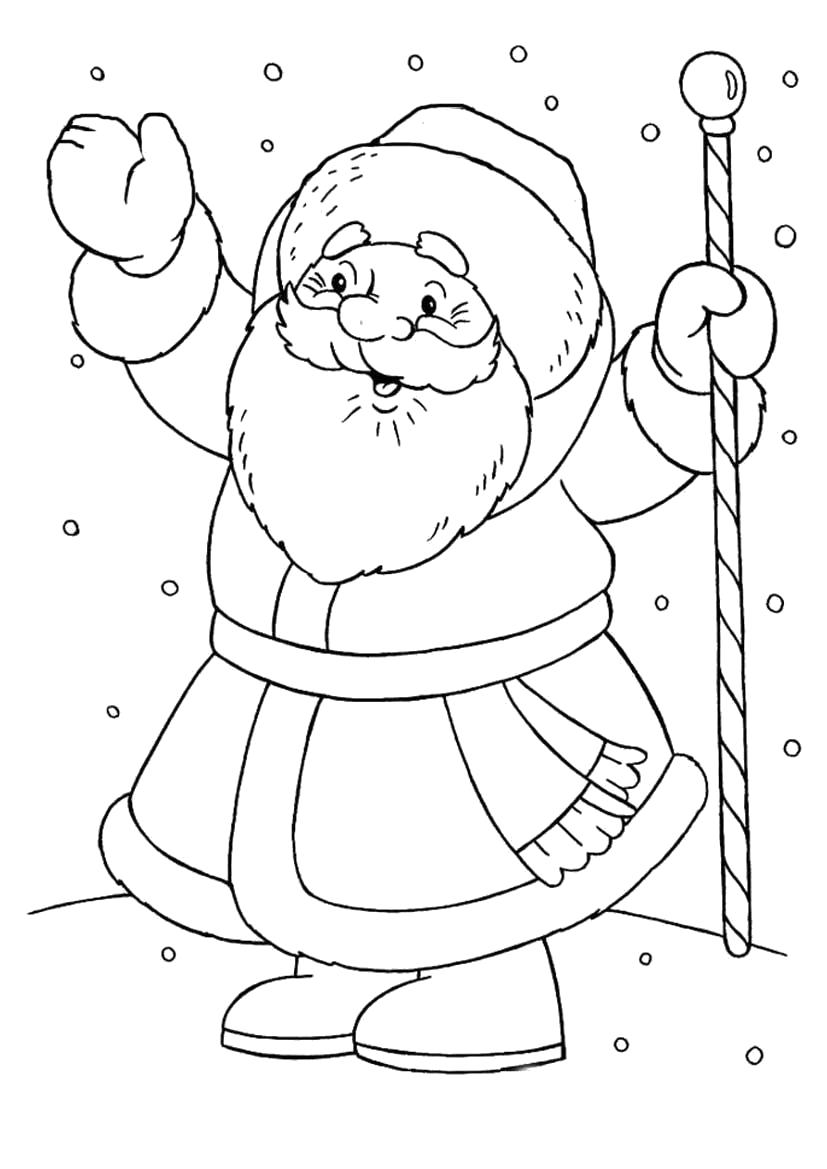 Название: Раскраска Раскраски с дедом Морозом. Категория: снег. Теги: снег.