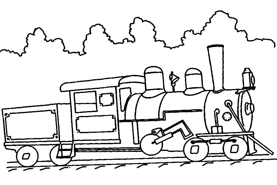 Название: Раскраска  паровозик. Категория: для мальчиков. Теги: поезд.
