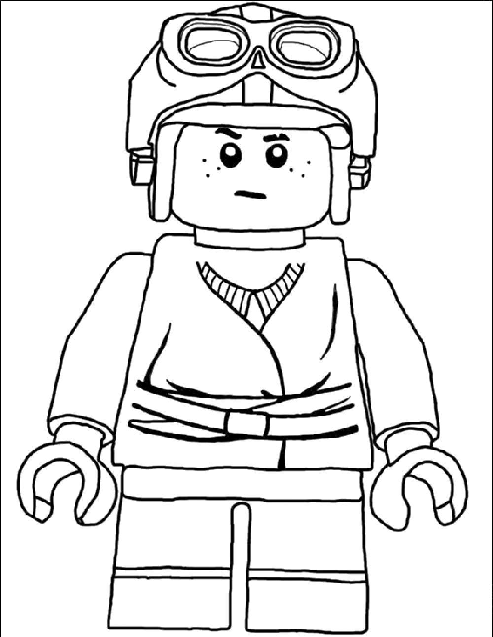 Раскраска Лего человечек. Скачать .  Распечатать 