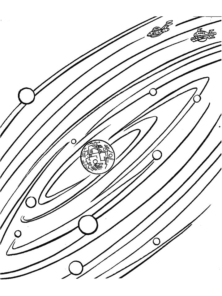 Раскраска  Солнечная система. 