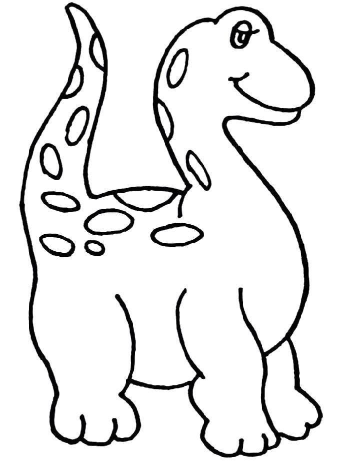 Название: Раскраска Бронтозаврик с пятнышками. Категория: . Теги: .