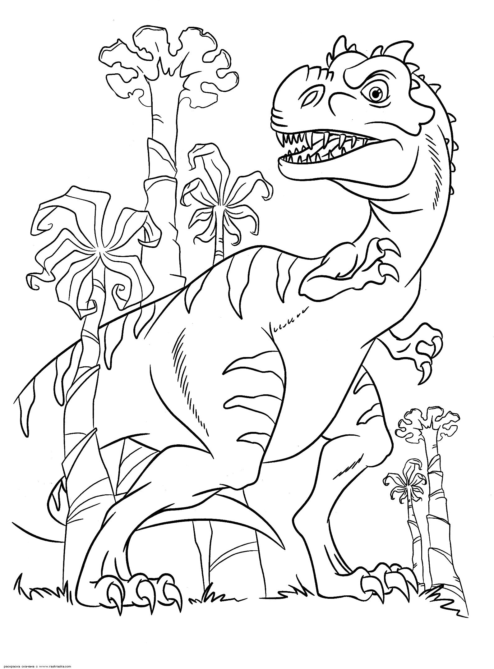 Название: Раскраска Раскраска Мама динозавр. Раскраска Раскраски из мультфильма Ледниковый период 3 Эра динозавров. Раскраска динозавр. Категория: динозавр. Теги: динозавр.