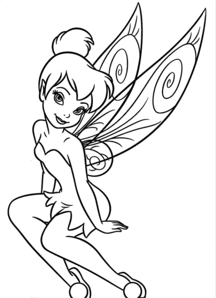 Название: Раскраска Фея с красивыми крыльями. Категория: мифические существа. Теги: фея.