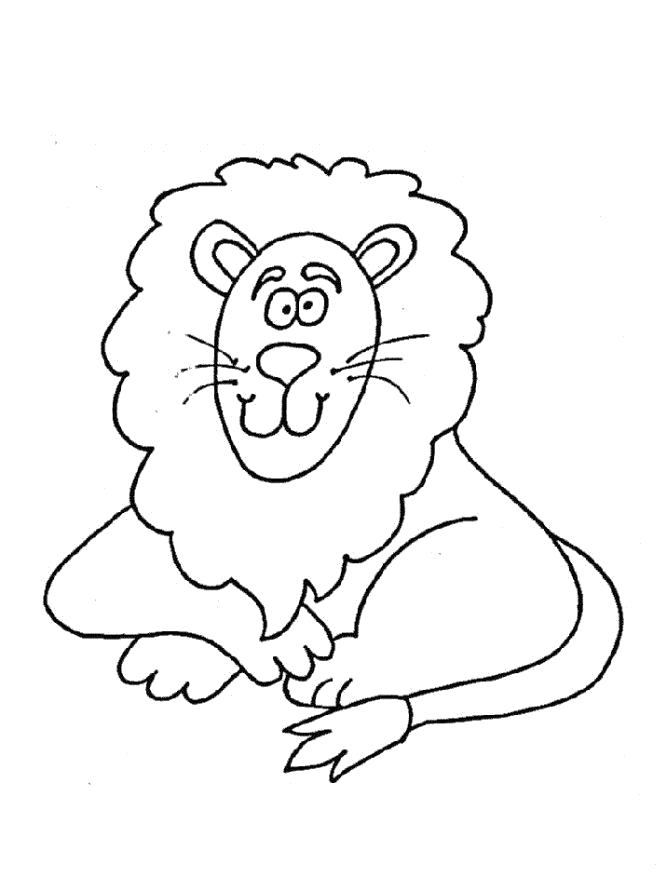 Раскраска Разукрашка лев для детей. Скачать Лев.  Распечатать Лев