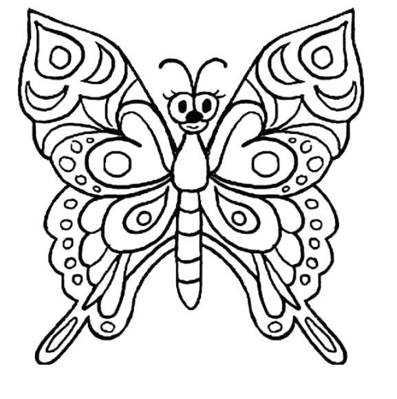 Раскраска Милашка бабочка. 