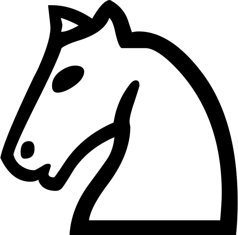 Название: Раскраска Голова коня из шахмат. Категория: Шаблон. Теги: Шаблон.