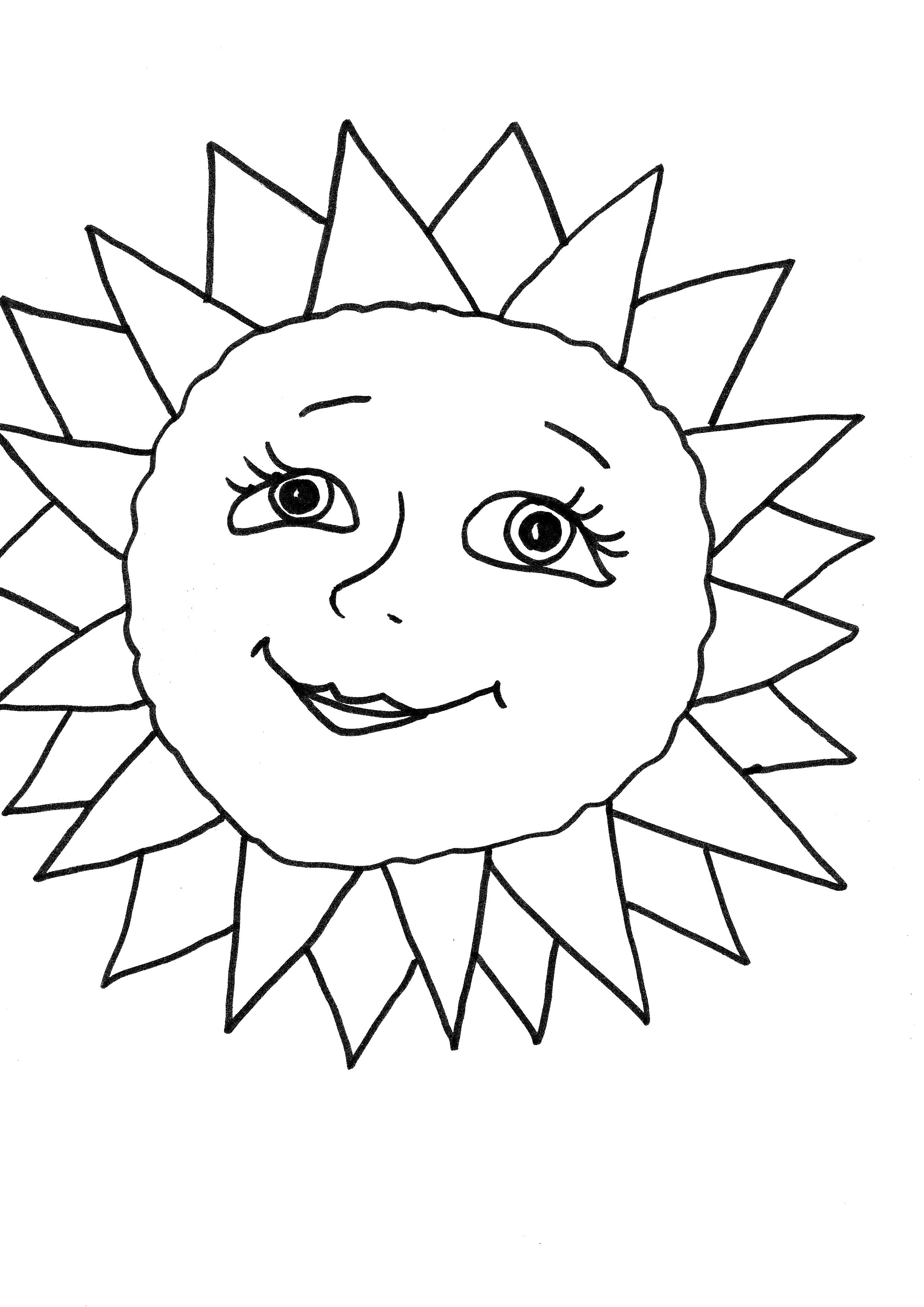 Название: Раскраска Солнце раскраска. Категория: Солнце. Теги: Солнце.