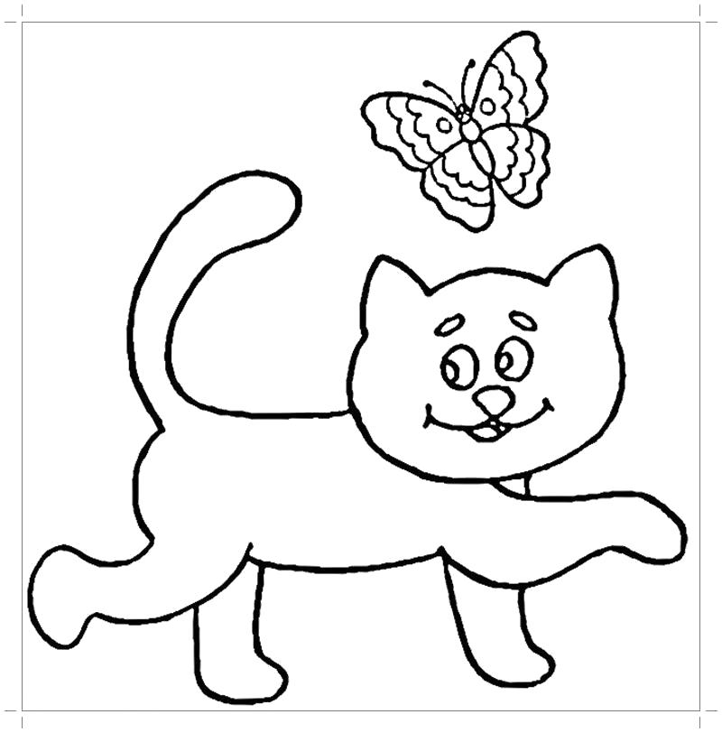 Раскраска Раскраски котята . Домашние животные