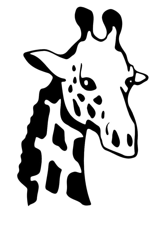 Раскраска Раскраска Портрет жирафа. Дикие животные