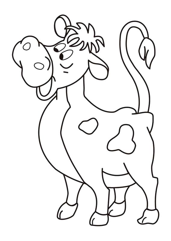 Название: Раскраска Корова. Категория: Домашние животные. Теги: Корова.