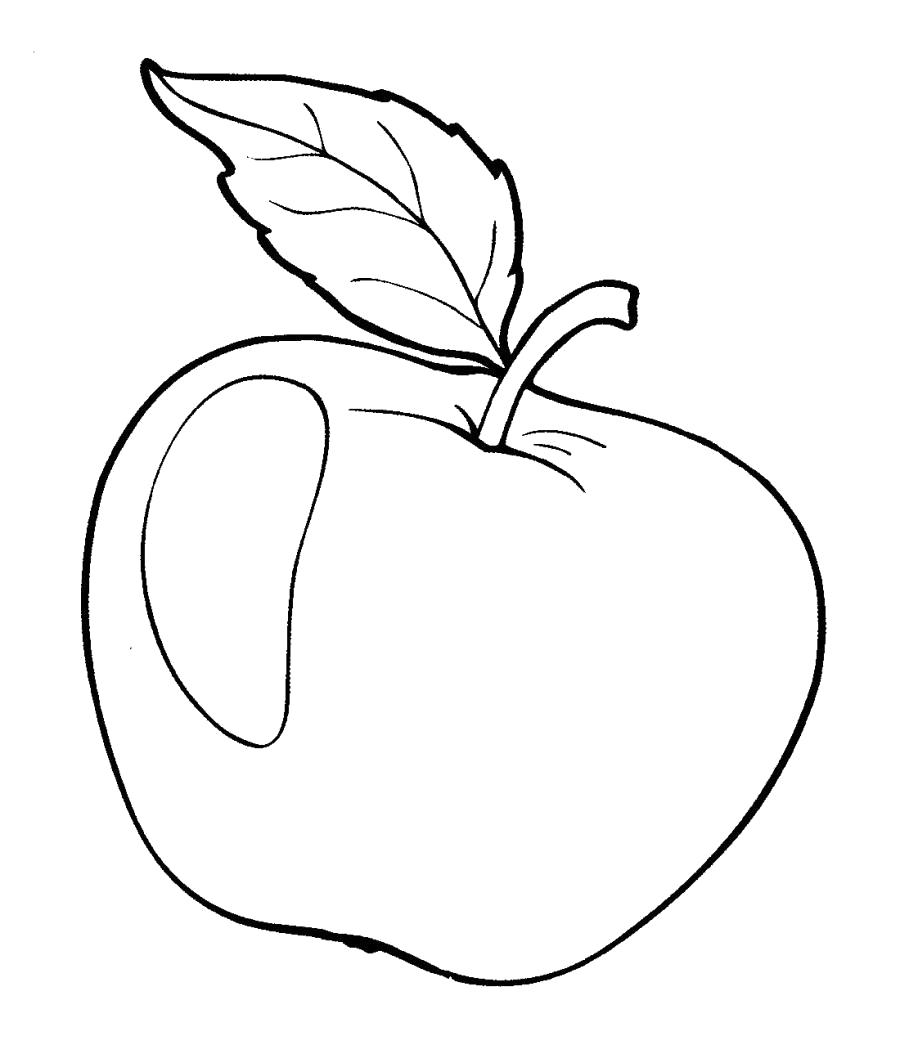 Название: Раскраска Блестящее яблоко . Категория: Фрукты. Теги: яблоко.