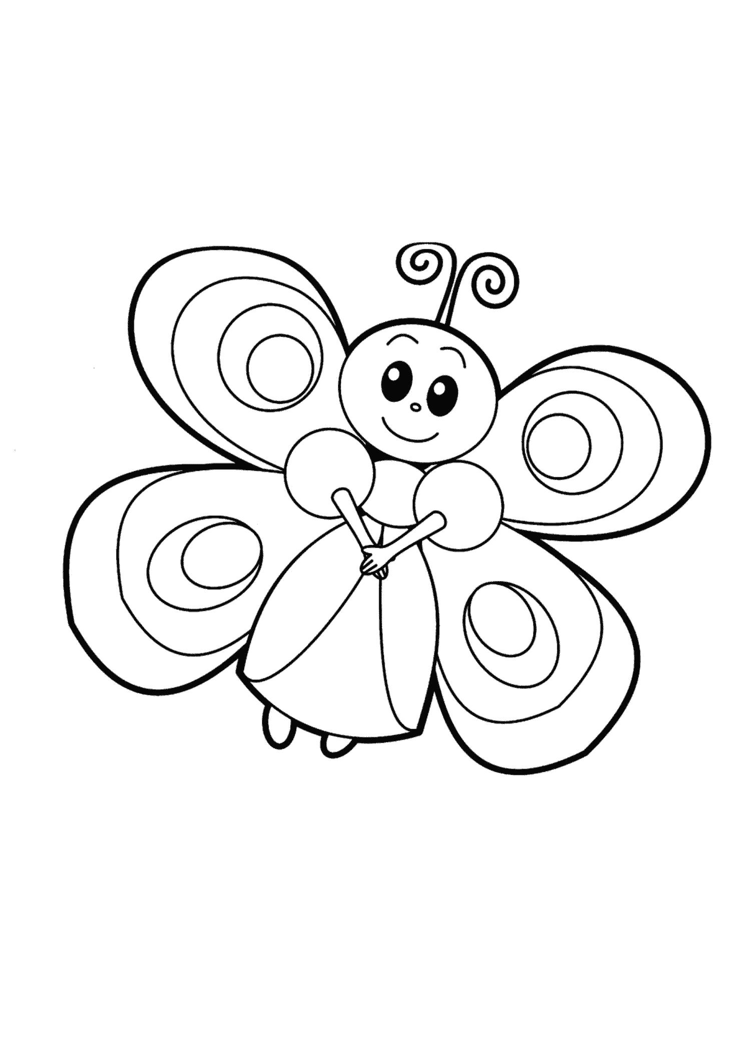 Название: Раскраска Милашка. Категория: бабочка. Теги: бабочка.