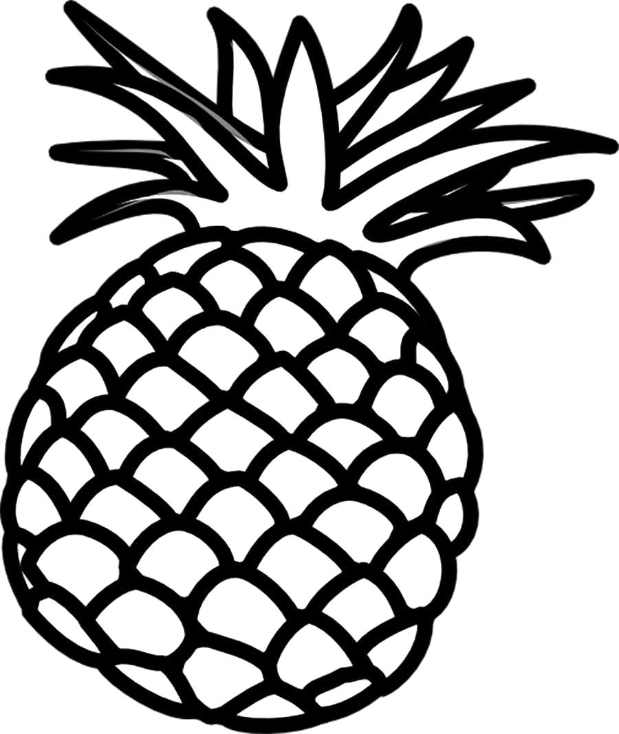 Название: Раскраска Раскраски овощи ананас контур, фрукты контур для вырезания из бумаги. Категория: Фрукты. Теги: ананас.