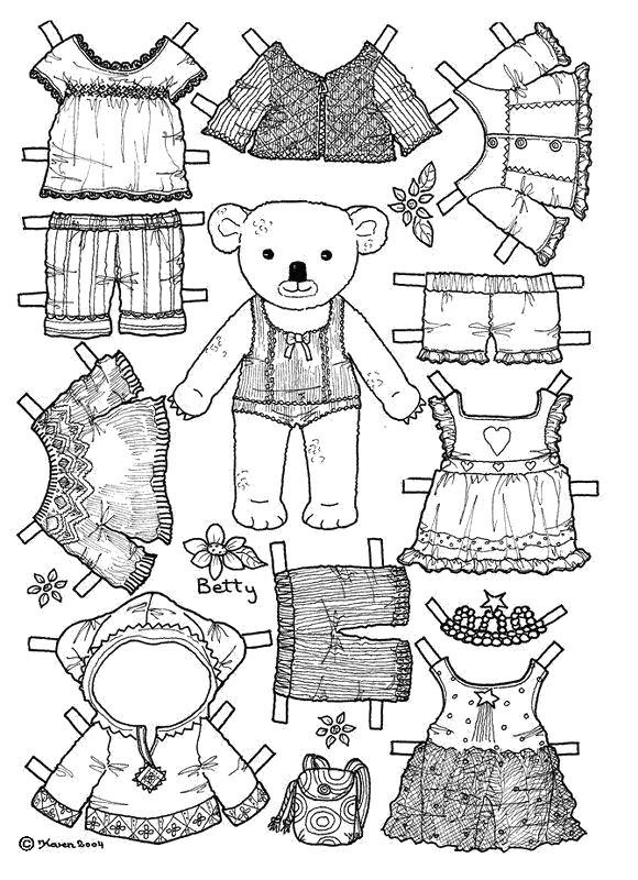 Бумажные куклы для срисовки (60 картинок)
