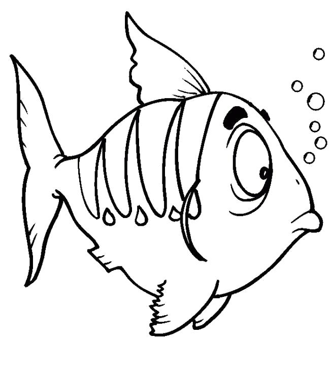 Раскраска Раскраска Рыбы для детей. Морские животные