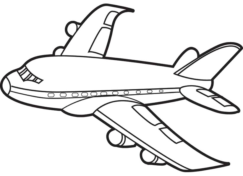 Название: Раскраска Раскраска Самолет. Категория: самолет. Теги: самолет.