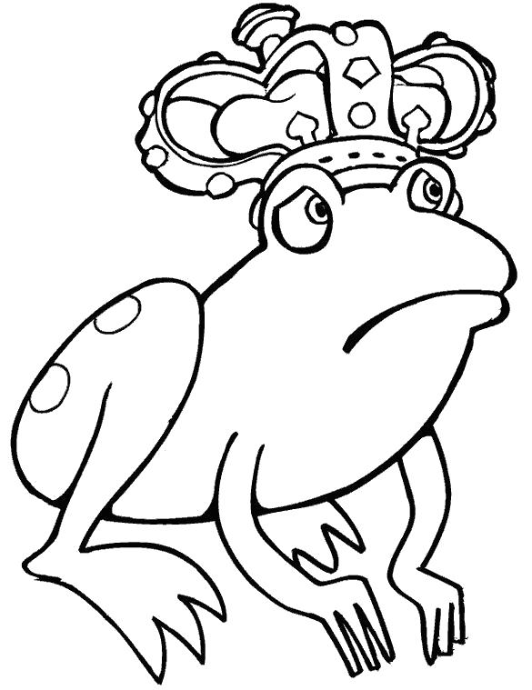 Название: Раскраска лягушка в короне. Категория: лягушка. Теги: лягушка.