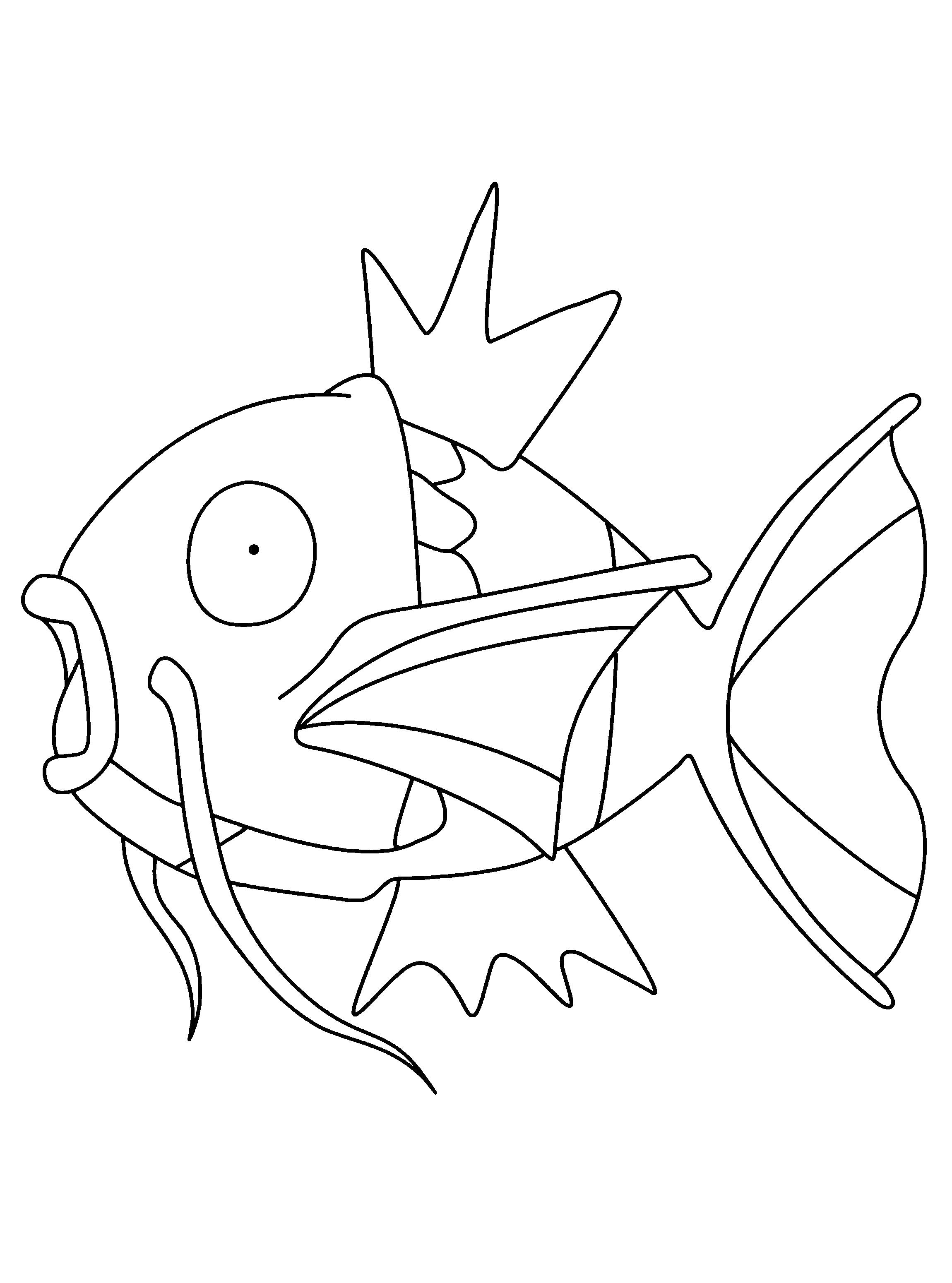 Раскраска Рыбка. покемон