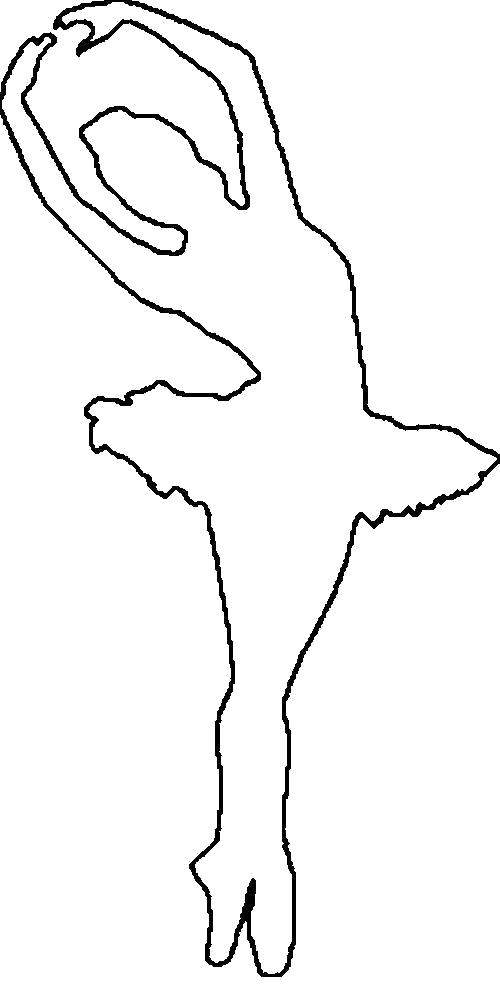 Раскраска  шаблоны балерин балерина трафарет для вырезания из бумаги. Скачать Шаблон.  Распечатать Шаблон
