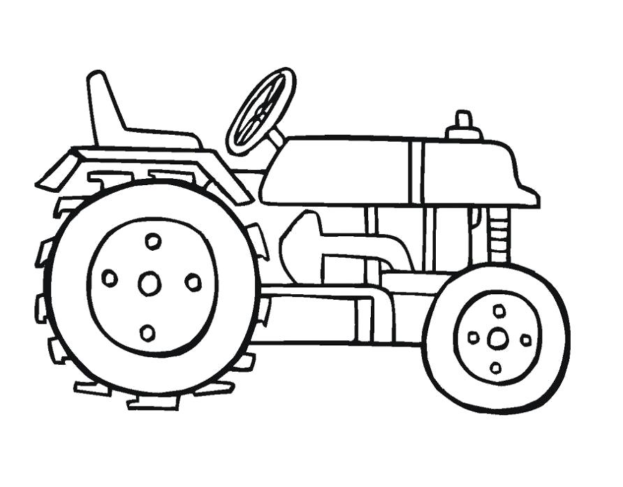 Название: Раскраска Раскраска трактор ребенку. Категория: для мальчиков. Теги: трактор.