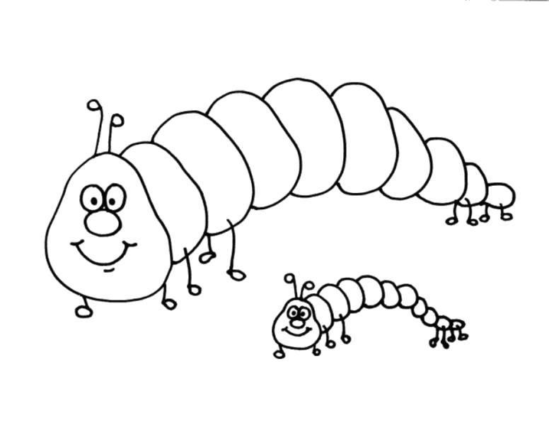 Название: Раскраска Раскраски "гусеница для малышей" скачать и распечатать бесплатно. Категория: Гусеница. Теги: Гусеница.