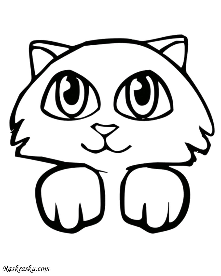Название: Раскраска Милый котенок. Категория: кот. Теги: кот.