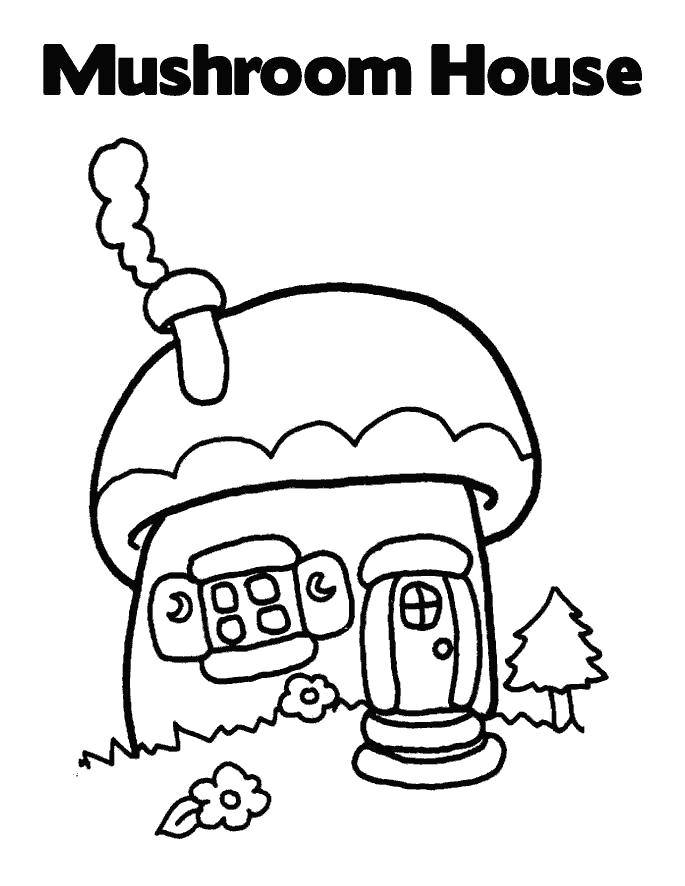 Название: Раскраска Грибной домик, дом из гриба. Категория: Дом. Теги: Дом.