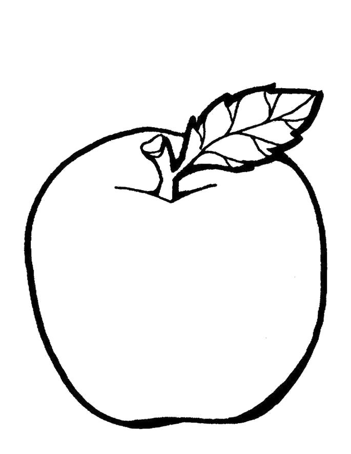 Название: Раскраска Детские раскраски фрукты, яблоко . Категория: Фрукты. Теги: яблоко.