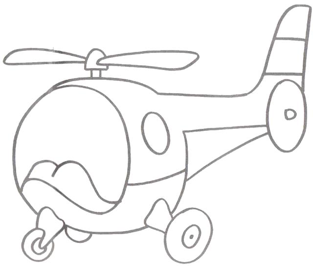 Раскраска Вертолёт. Транспорт