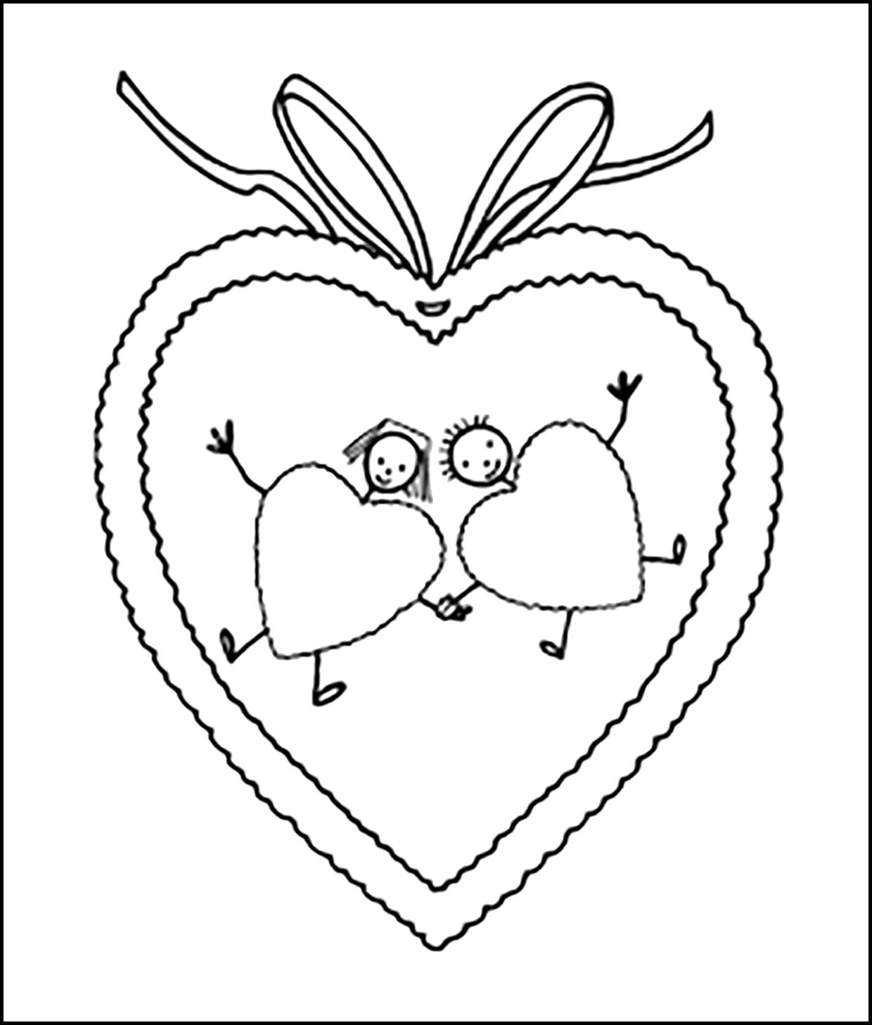 Название: Раскраска Раскраска влюбленные сердечки. Категория: День святого валентина. Теги: сердце.