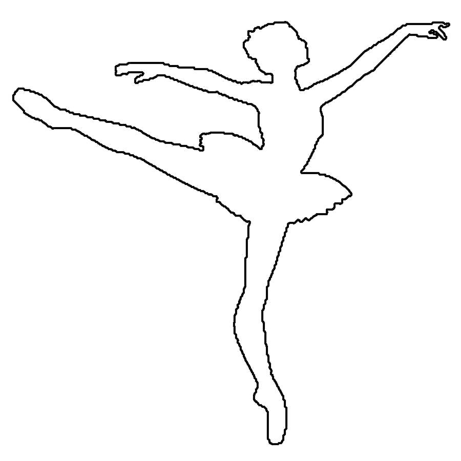 Раскраска Раскраски шаблоны балерин балерина контур для вырезания из бумаги, балерина шаблон. Шаблон