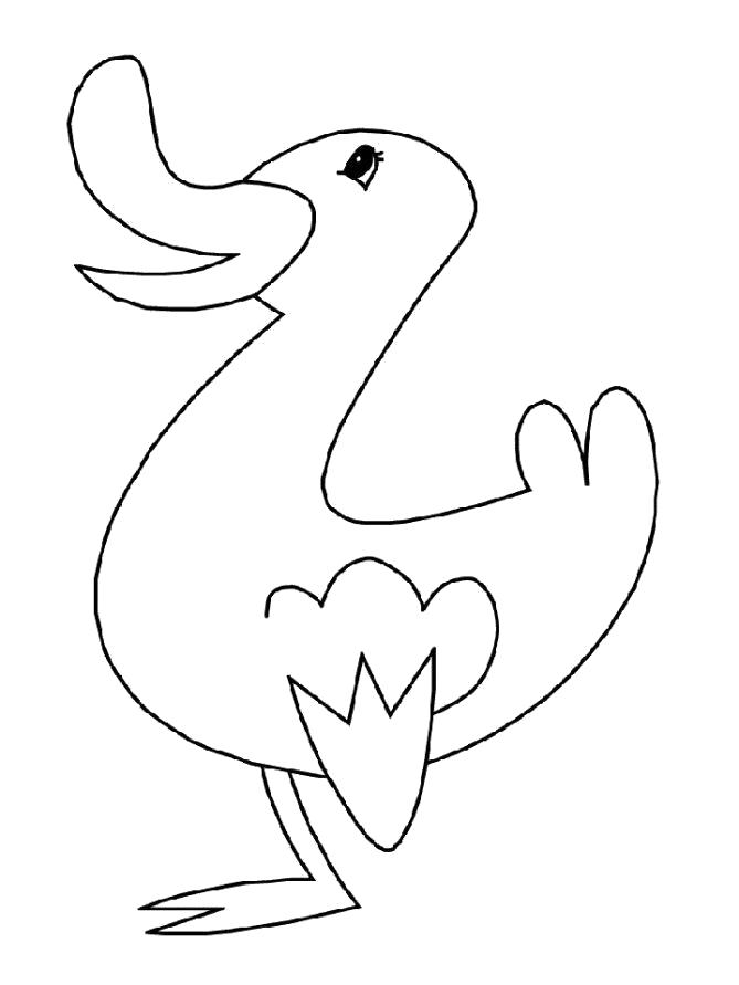 Раскраска Раскраска утка . Домашние животные
