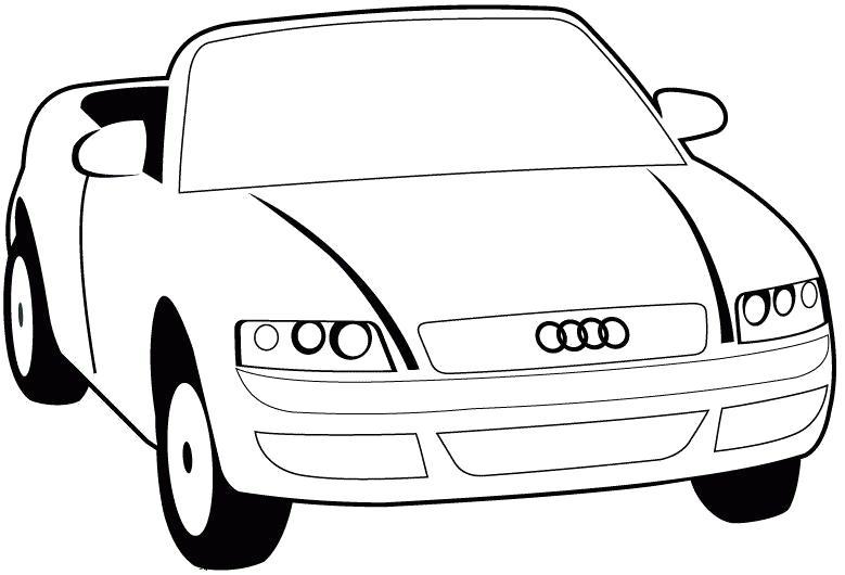 Название: Раскраска Audi картинка для раскраски. Категория: Машины. Теги: Машины.