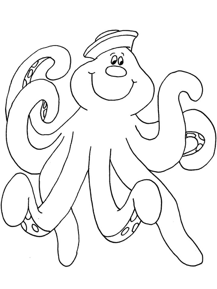 Название: Раскраска Осьминог. Категория: Морские животные. Теги: осьминог.