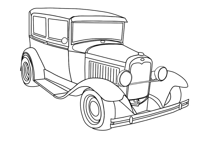 Название: Раскраска Раскраски старинные красивые машины . Категория: для мальчиков. Теги: машины.