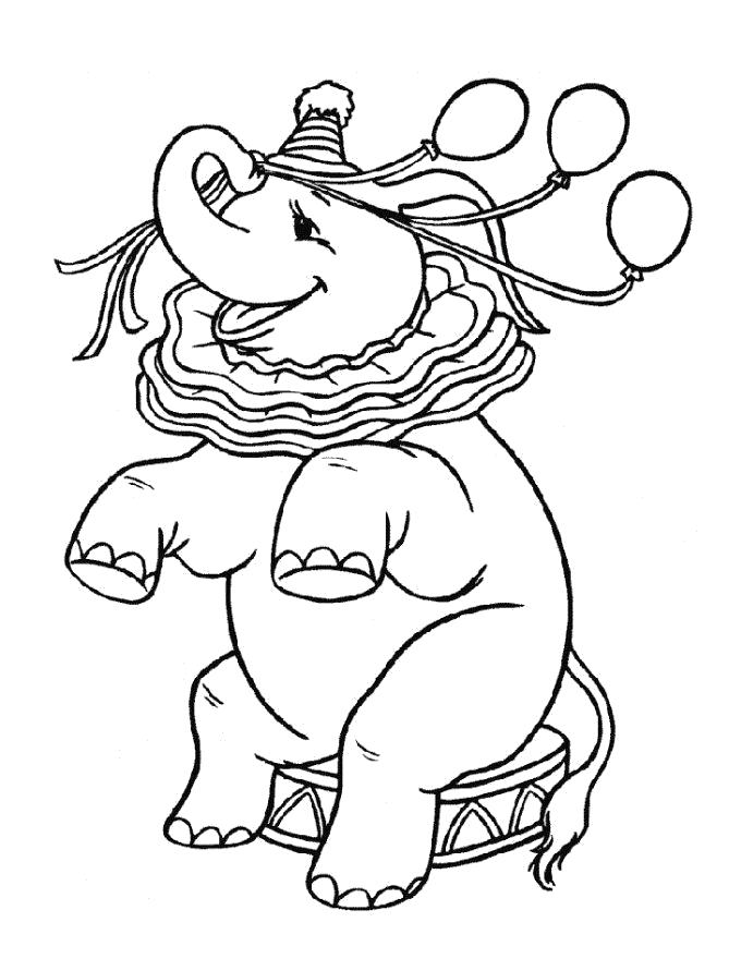 Название: Раскраска Раскраска Слон в цирке. Категория: Дикие животные. Теги: слон.