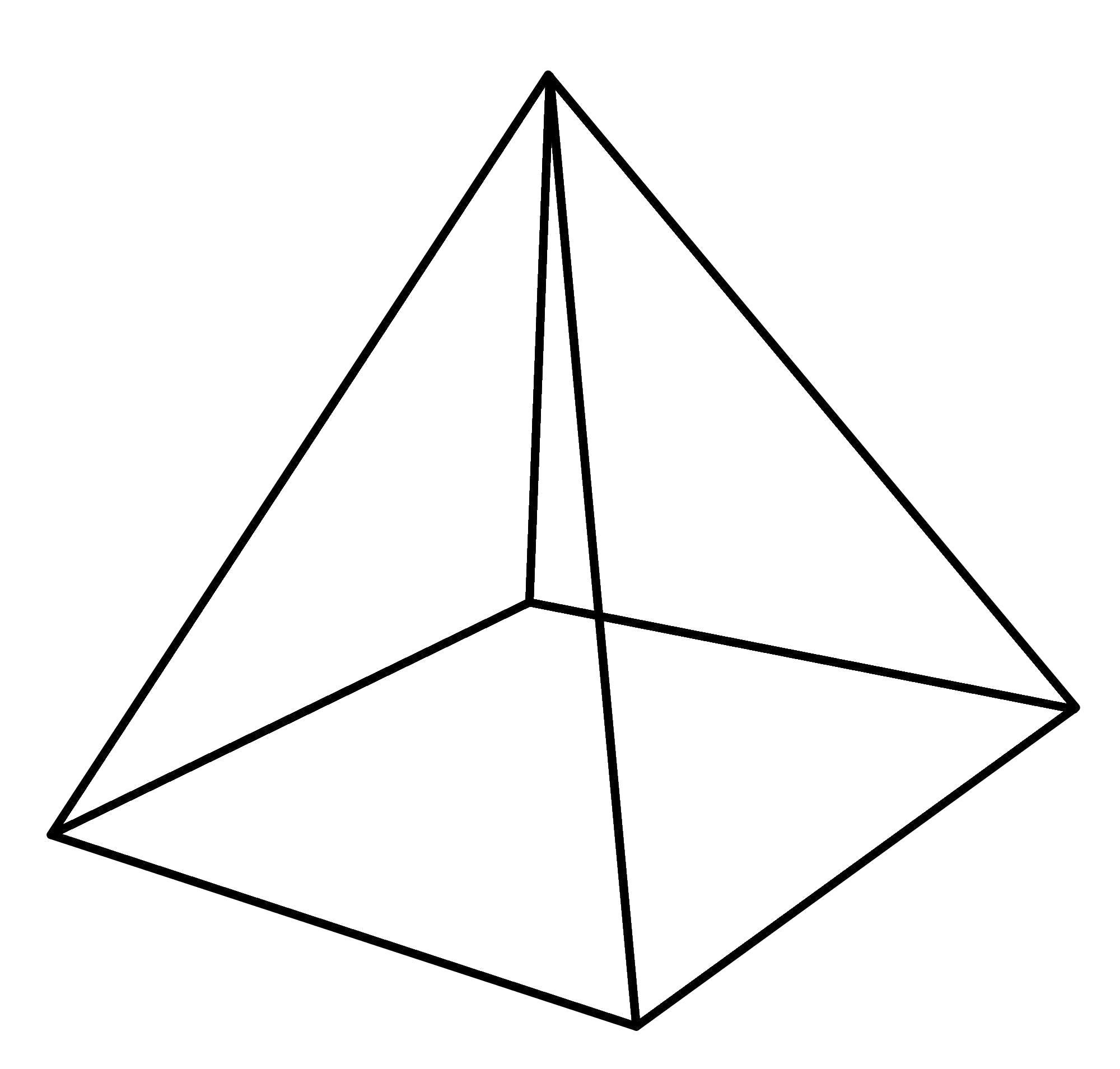Название: Раскраска Раскраски геометрические фигуры из бумаги пирамида макет, пирамида шаблон из бумаги. Категория: геометрические фигуры. Теги: .