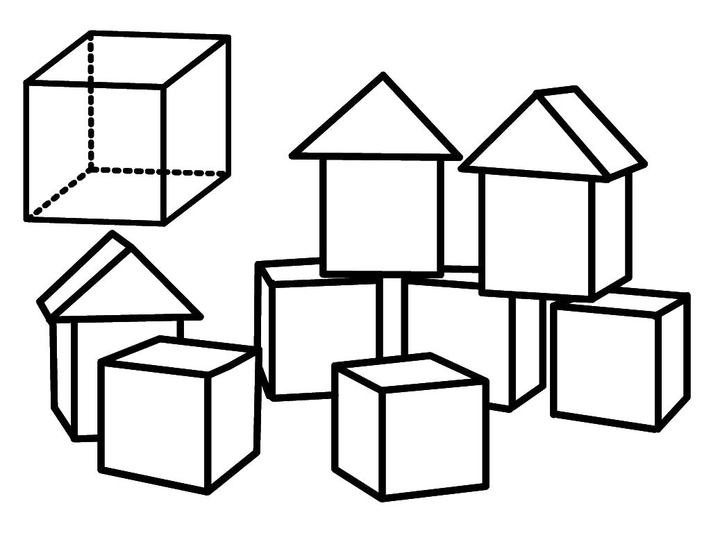 Раскраска кубики для детей 😻 распечатать бесплатно