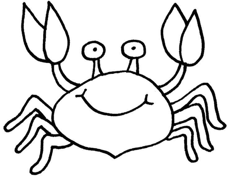 Раскраска crab. Краб