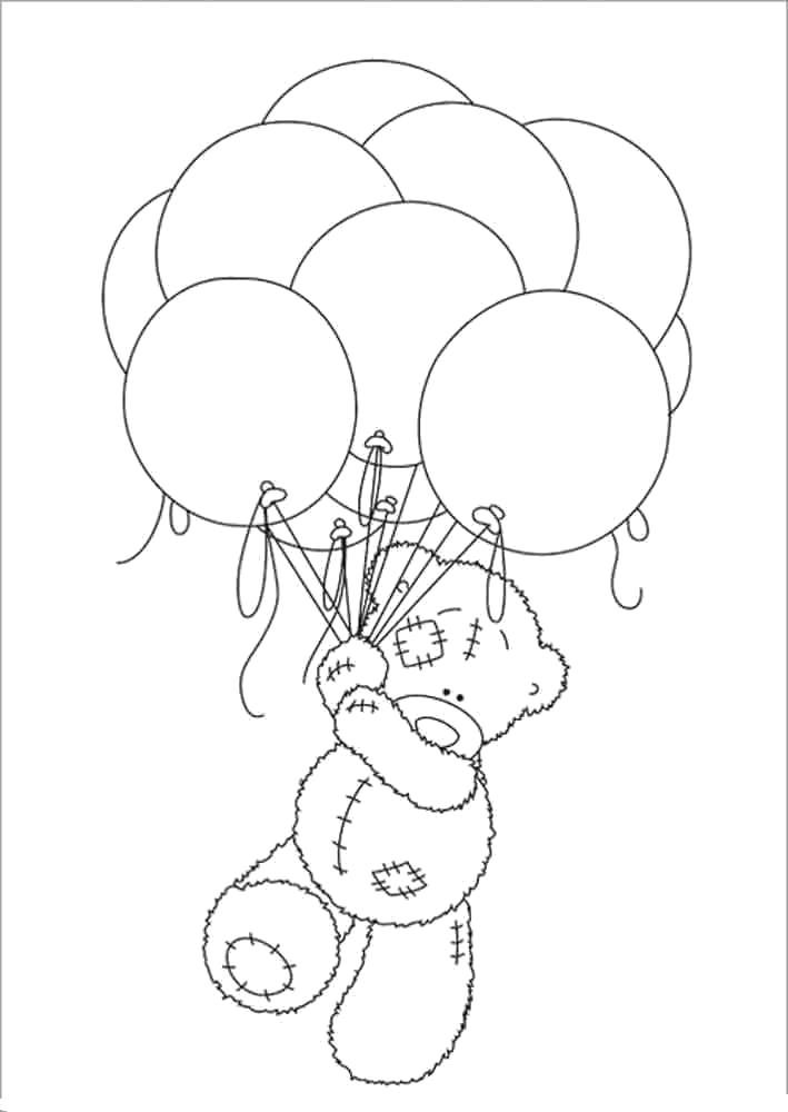 Название: Раскраска  Мишка Тедди с шариками. Категория: Тедди. Теги: Тедди.
