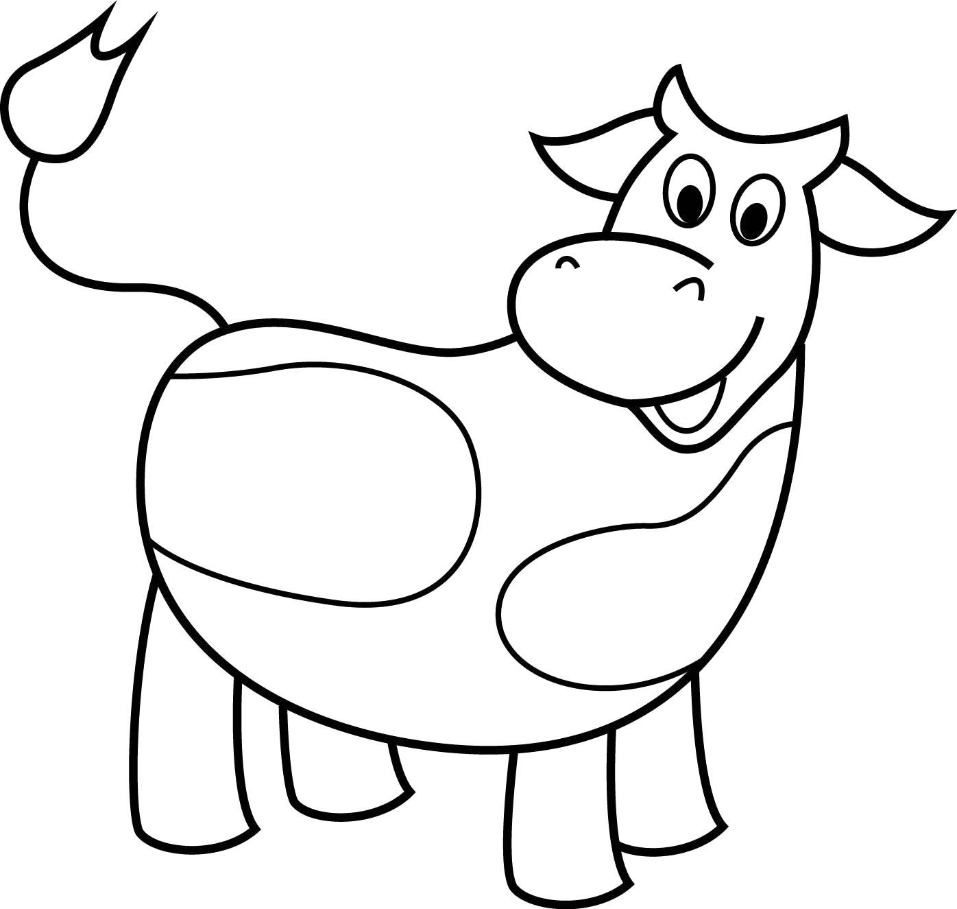 Раскраска Пятнистая коровка. Домашние животные
