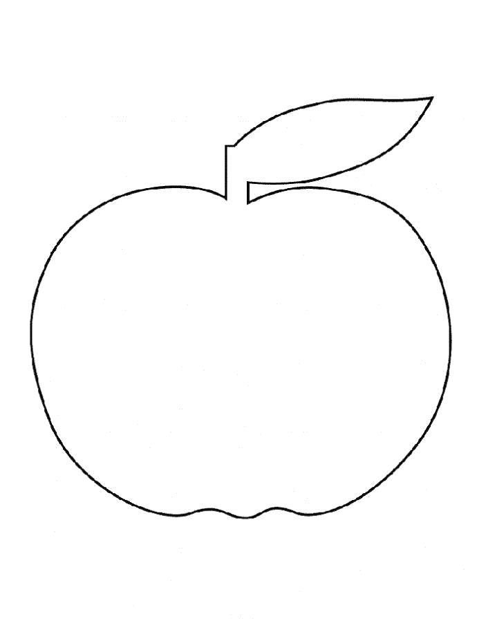 Раскраска Раскраска яблоко ребенку. Фрукты