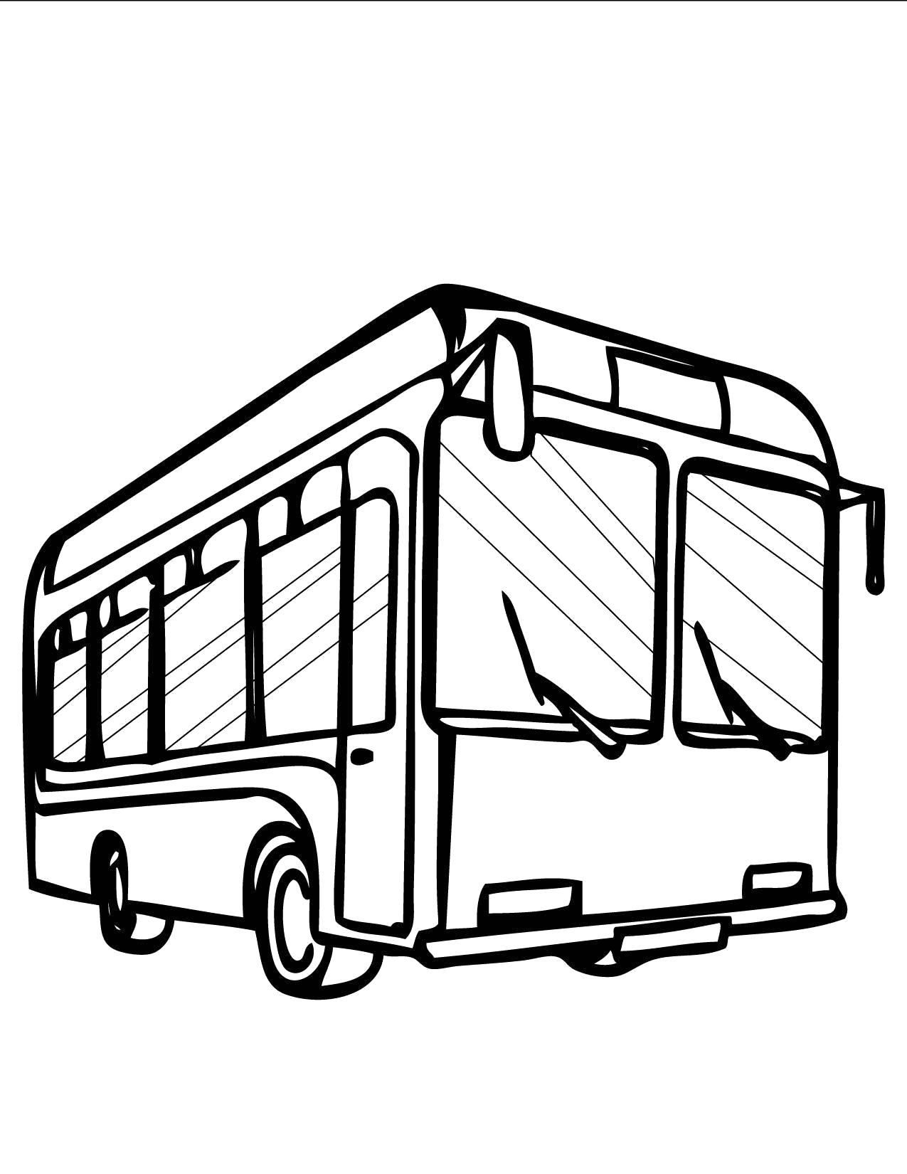 Название: Раскраска Раскраски "транспорт"  автобус. Категория: . Теги: .