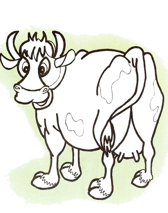 Раскраска Раскраска Корова. Домашние животные