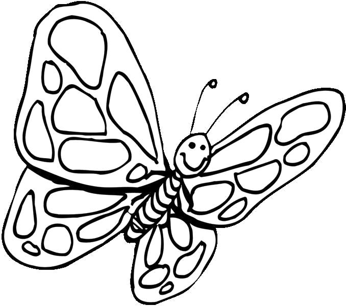Раскраска бабочка раскраска для детей. бабочка