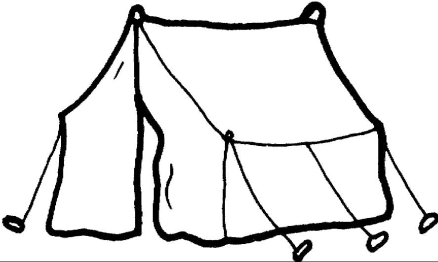 Раскраска Палатка. 
