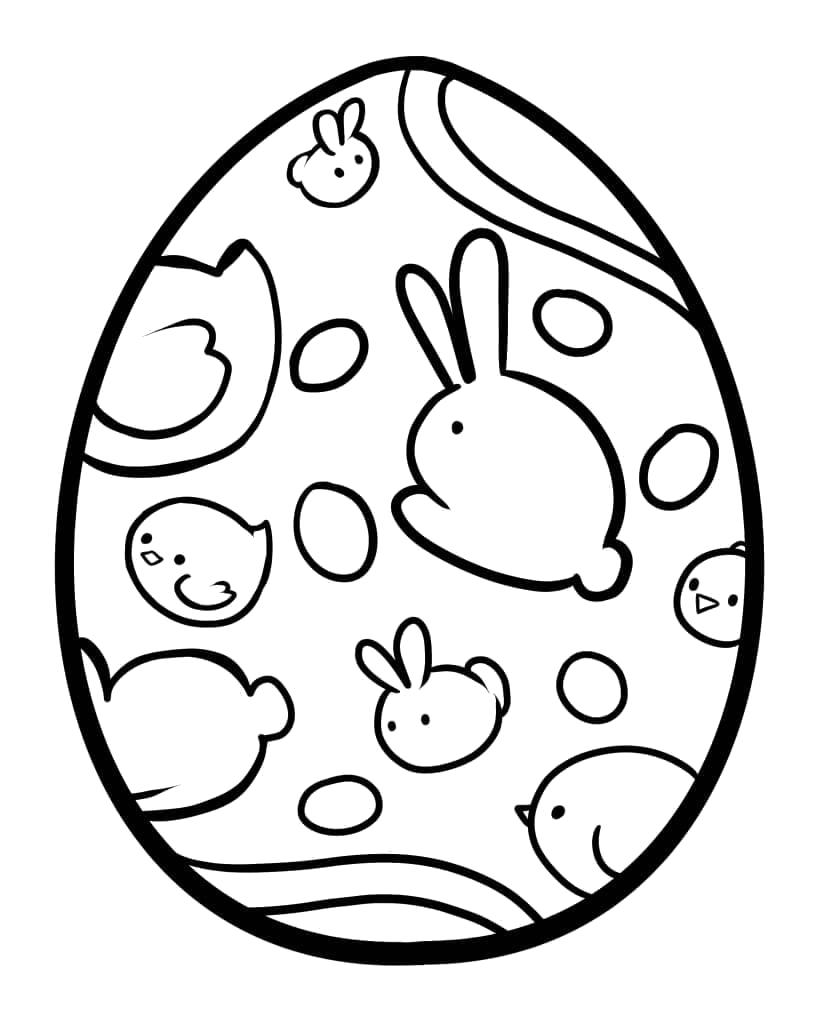 Название: Раскраска Разукрашенное яйцо. Категория: Пасха. Теги: Пасха.